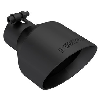 MBRP® - Armor BLK™ 304 SS Round Angle Cut Double-Wall Black Coated Exhaust Tip (2.5" Inlet, 5" Outlet, 8" Length)