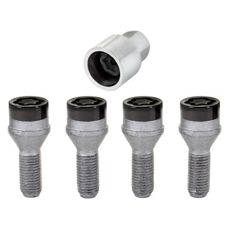 McGard® - Chrome Black Cone Seat Bolt Wheel Lock Set