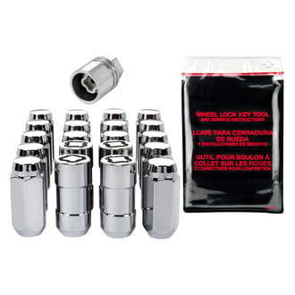 McGard® - Chrome Silver Cone Seat Long Lug Wheel Installation Kit