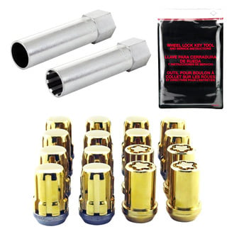 McGard® - Chrome Gold Cone Seat SplineDrive Lug Wheel Installation Kit