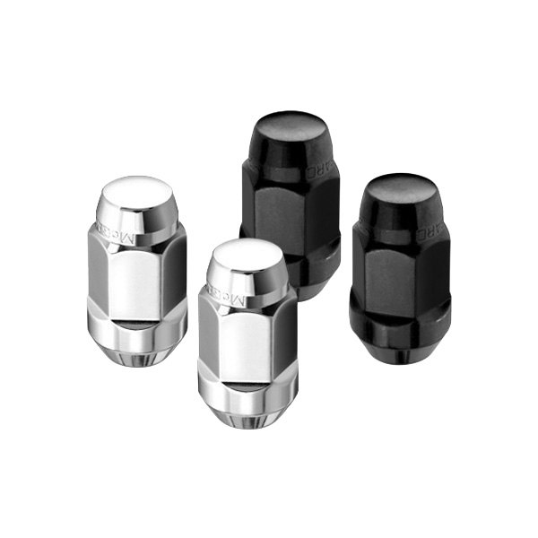 M12 x 1.5 Thread Size Set of 4 McGard 64015 Chrome/Black Bulge Cone Seat Style Lug Nuts 