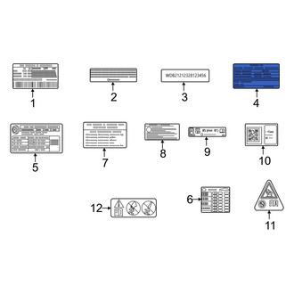 Mercedes-Benz OE - A/C System Information Label