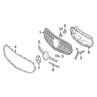 Mercedes-Benz OE - Front Bumper & Grille - Grille & Components