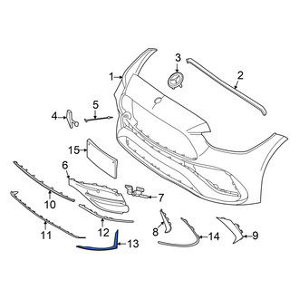 Mercedes-Benz OE - Front Right Outer Spoiler