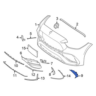 Mercedes-Benz OE - Front Right Inner Spoiler