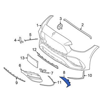 Mercedes-Benz OE - Front Left Inner Spoiler