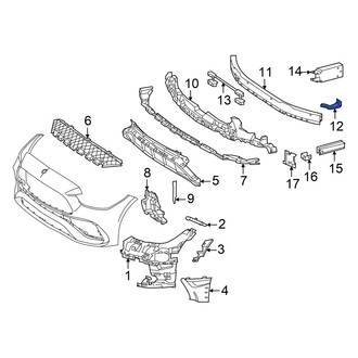 Mercedes-Benz OE - Front Left Bumper Impact Bar Bracket