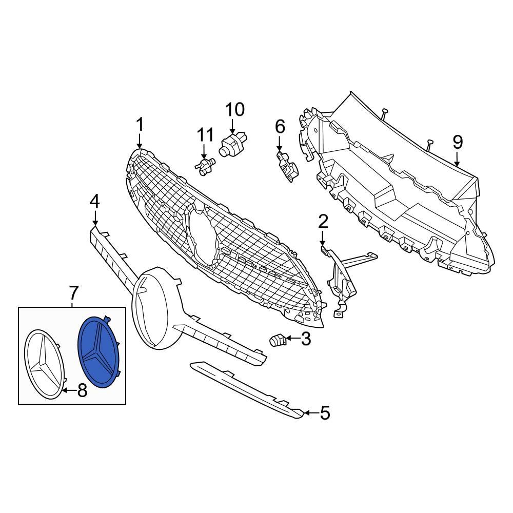 MercedesBenz OE 0008881800 Front Grille Emblem