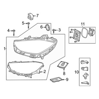 Mercedes-Benz OE - Front Lamps - Headlamp Components (Sedan)