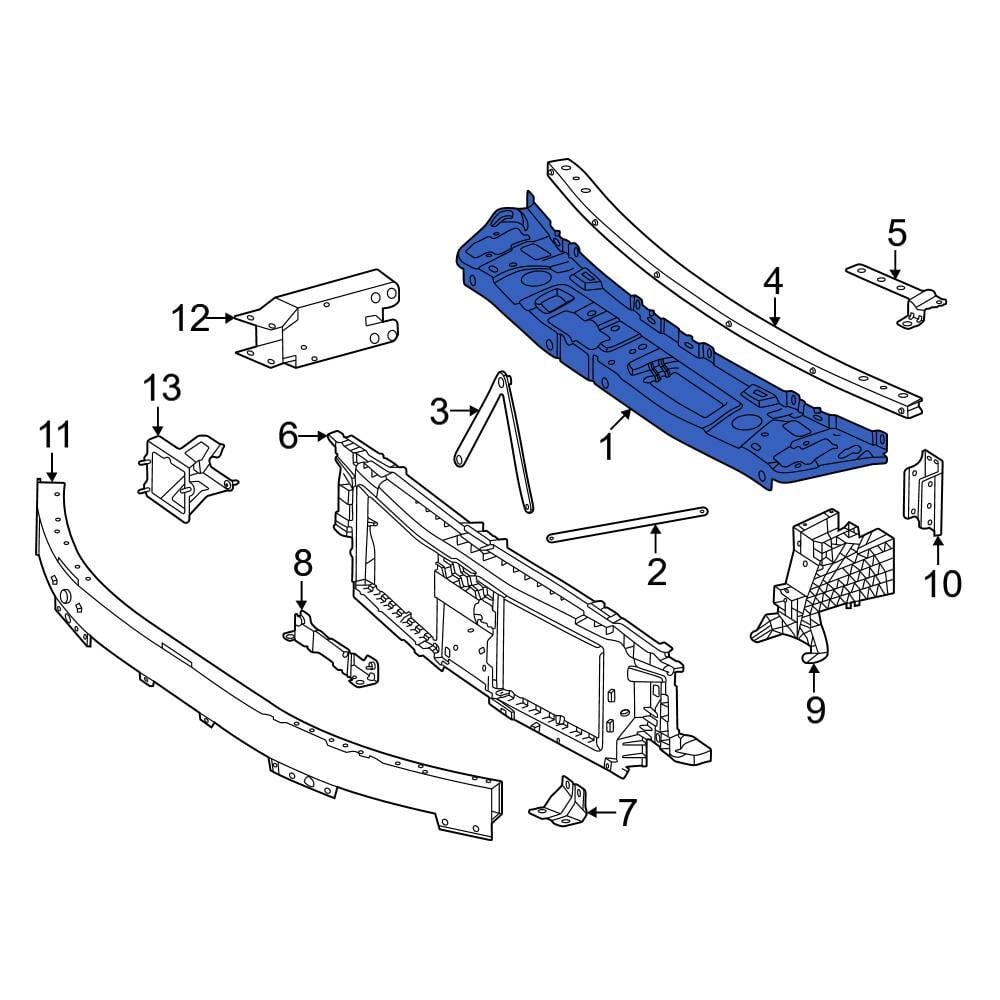 Mercedes-Benz OE 2066201400 - Front Upper Radiator Support Tie Bar