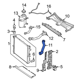Mercedes-Benz OE - Right Radiator Coolant Hose