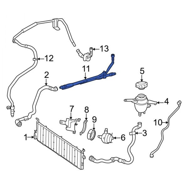 MercedesBenz OE 2068306104 Drive Motor Battery Pack Coolant Hose