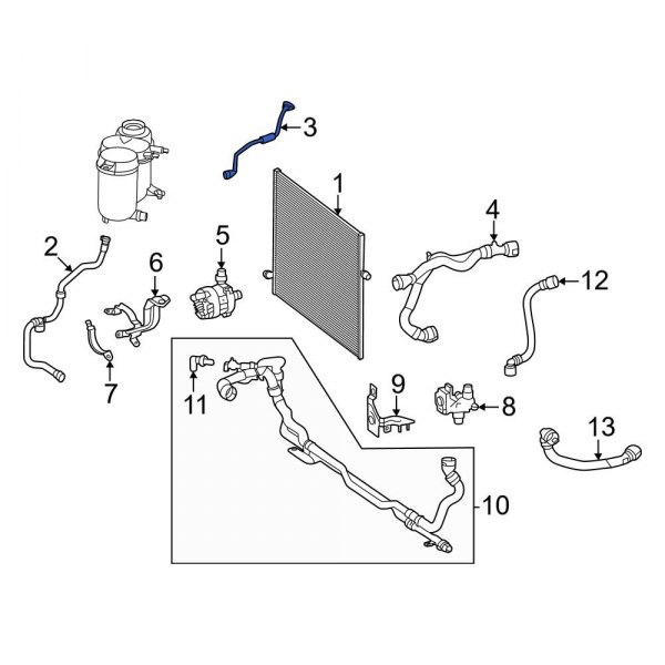 Turbocharger Coolant Supply Line