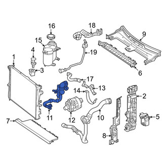 Mercedes-Benz OE - Lower Radiator Coolant Hose