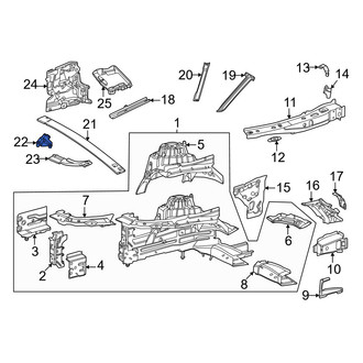 Mercedes-Benz OE - Front Left Rear Body Panel Reinforcement Bracket