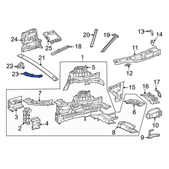 Mercedes-Benz OE - Front Left Rear Body Reinforcement Plate