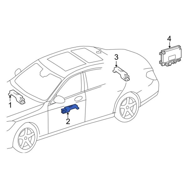 MercedesBenz OE 2069052504 Front Keyless Entry Antenna