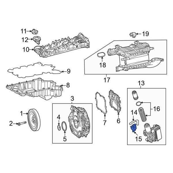 MercedesBenz OE 2541840200 Lower Engine Oil Filter Housing Gasket