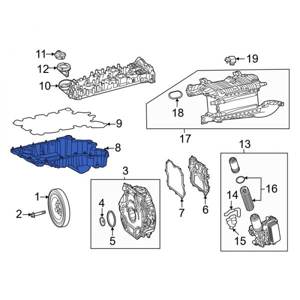 MercedesBenz OE 6540140900 Engine Oil Pan