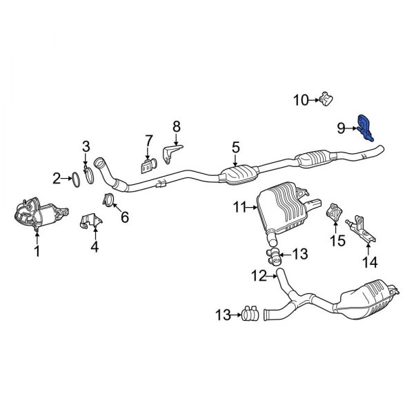 Mercedes Benz Oe 2064904002 Front Exhaust System Hanger Bracket 5888