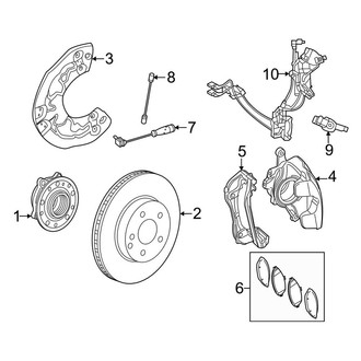 Mercedes-Benz OE - Front Suspension - Brake Components (Base)