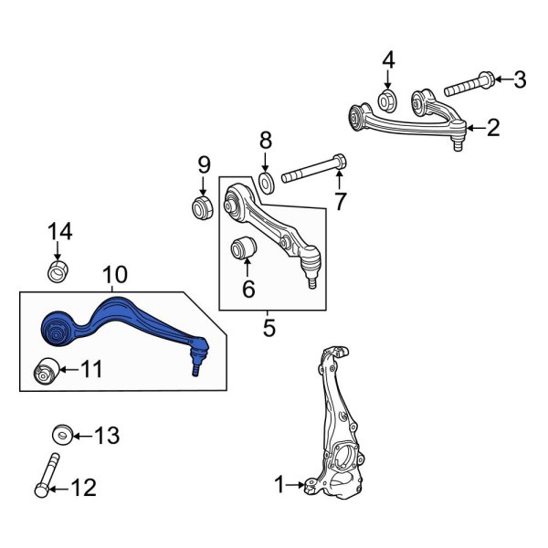 MercedesBenz OE 2063308202 Front Right Lateral Arm and Ball Joint