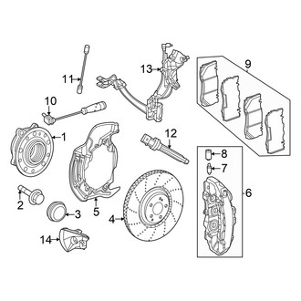 Mercedes-Benz OE - Front Suspension - Brake Components