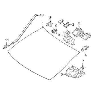 Mercedes-Benz OE - Windshield - Glass (Sedan)