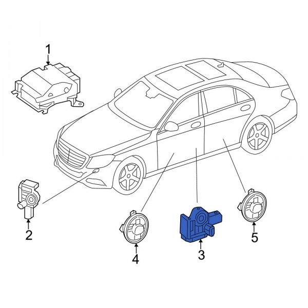 MercedesBenz OE 2239056103 Rear Air Bag Impact Sensor