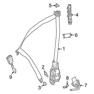 Mercedes-Benz OE - Restraint Systems - Front Seat Belts (Sedan)