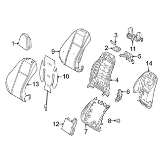Mercedes-Benz OE - Seats & Tracks - Driver Seat Components (Seat Back, Standard Seat), (Sedan)