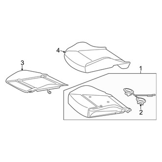 Mercedes-Benz OE - Seats & Tracks - Driver Seat Components (Seat Cushion, Standard Seat), (Sedan)
