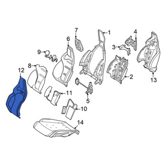 Mercedes-Benz OE - Front Left Seat Back Cushion Cover