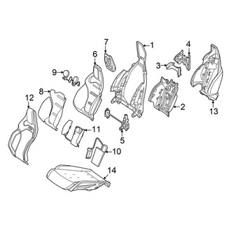 Mercedes-Benz OE - Seats & Tracks - Passenger Seat Components (AMG Performance Seat), (Sedan 2.0L)