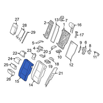 Mercedes-Benz OE - Rear Left Seat Back Cushion Cover