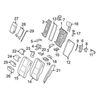 Mercedes-Benz OE - Seats & Tracks - Rear Seat Components (Seat Back Components)