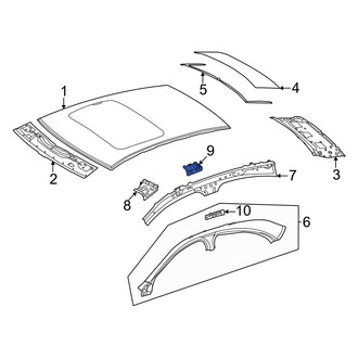 Mercedes-Benz OE - Rear Left Roof Side Rail Bracket