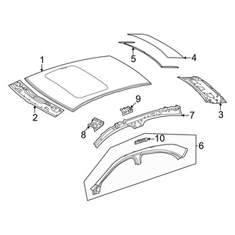 Mercedes-Benz OE - Roof & Components (W/O Panoramic), (Sedan)