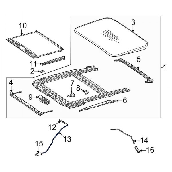 MercedesBenz OE 2066309901 Front Lower Sunroof Drain Hose