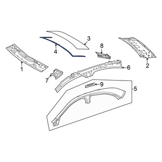 Mercedes-Benz OE - Roof Panel Seal
