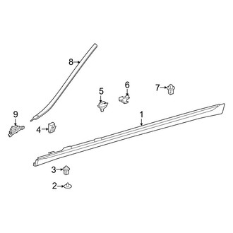 Mercedes-Benz OE - Pillars, Rocker & Floor - Exterior Trim (W/O AMG Line), (Sedan)