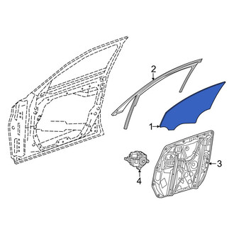 Mercedes-Benz OE - Rear Left Door Glass