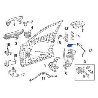 Mercedes-Benz OE - Front Left Door Lock Rod Cover