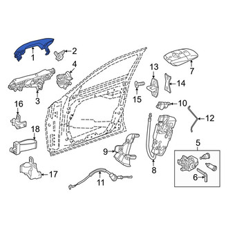 Mercedes-Benz OE - Front Left Outer Exterior Door Handle