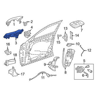 Mercedes-Benz OE - Rear Right Exterior Door Handle Base