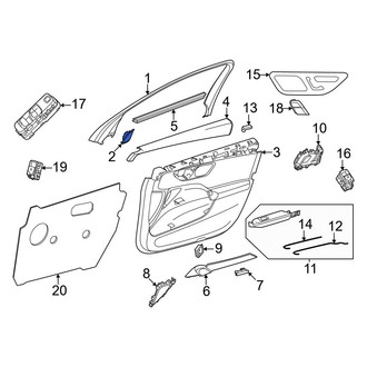 Mercedes-Benz OE - Front Left Door Trim Molding