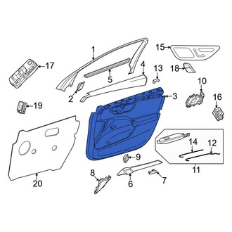 Mercedes-Benz OE - Front Left Lower Inner Door Interior Trim Panel