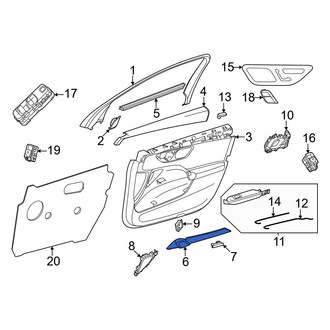 Mercedes-Benz OE - Front Left Door Trim Molding