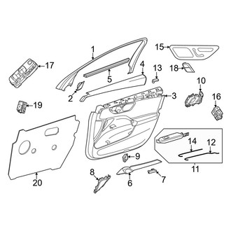 Mercedes-Benz OE - Front Door - Interior Trim (Sedan)