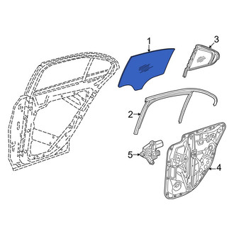 Mercedes-Benz OE - Rear Right Door Glass